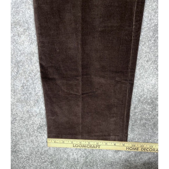 Norton Studio Wide Straight Leg Corduroy‎ Pants Womens Size 12 Brown Pockets - Picture 7 of 7